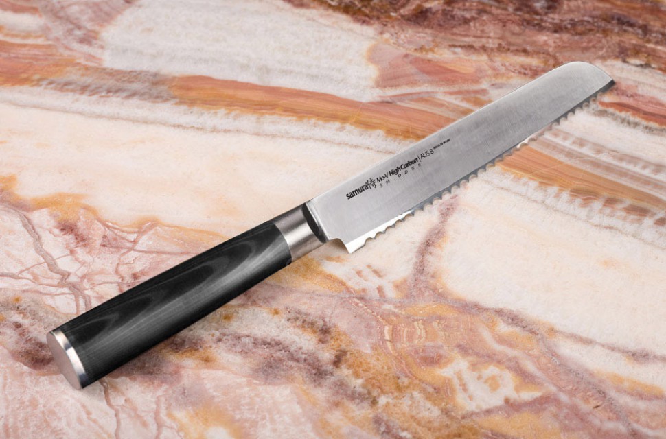 Нож кухонный для хлеба Samura “MO-V” SM-0055/G-10 18,5 см 