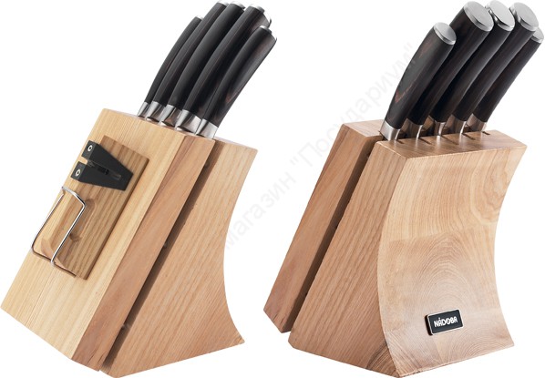 Набор из 5 кухонных ножей и блока для ножей с ножеточкой  Nadoba "Dana" 722515 