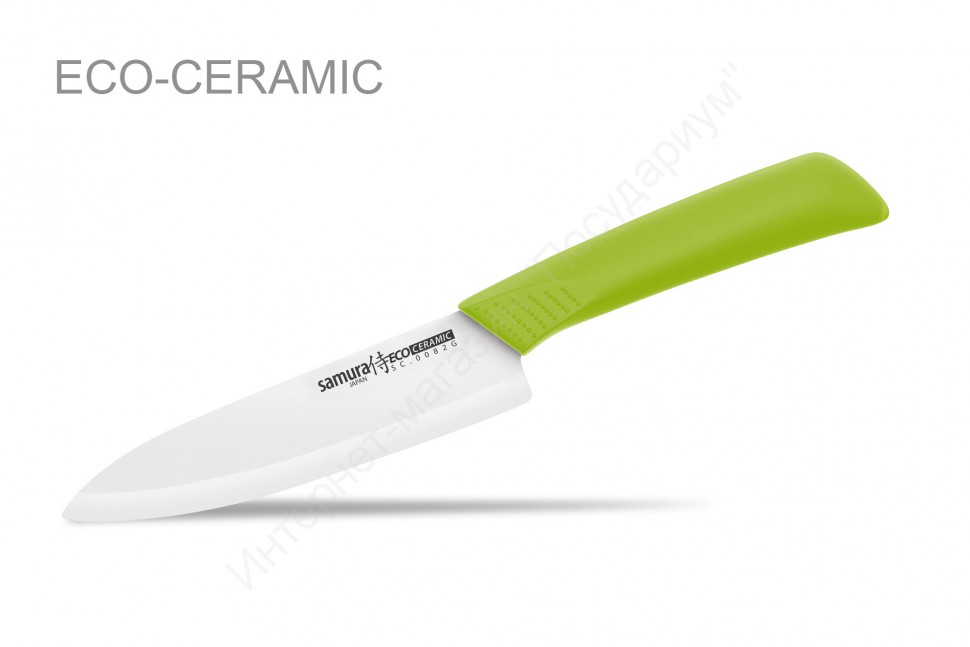Нож кухонный Шеф Samura “Eco Festival” SC-0082G 14,5 см (салатовый) 