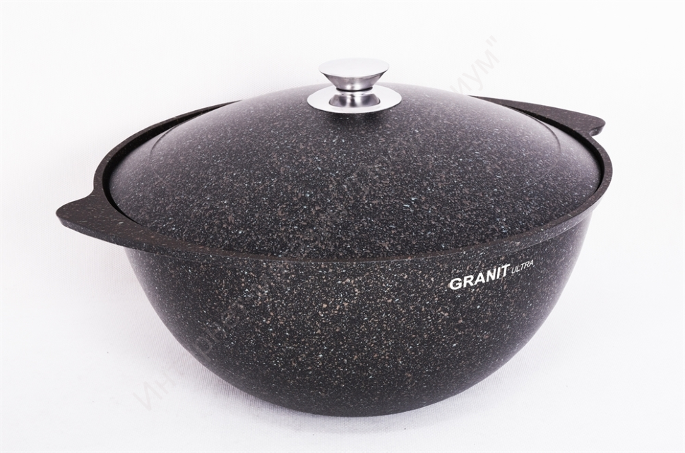 Казан для плова Kukmara "Granit Ultra" кго75а 7 л с алюминиевой крышкой (original) 