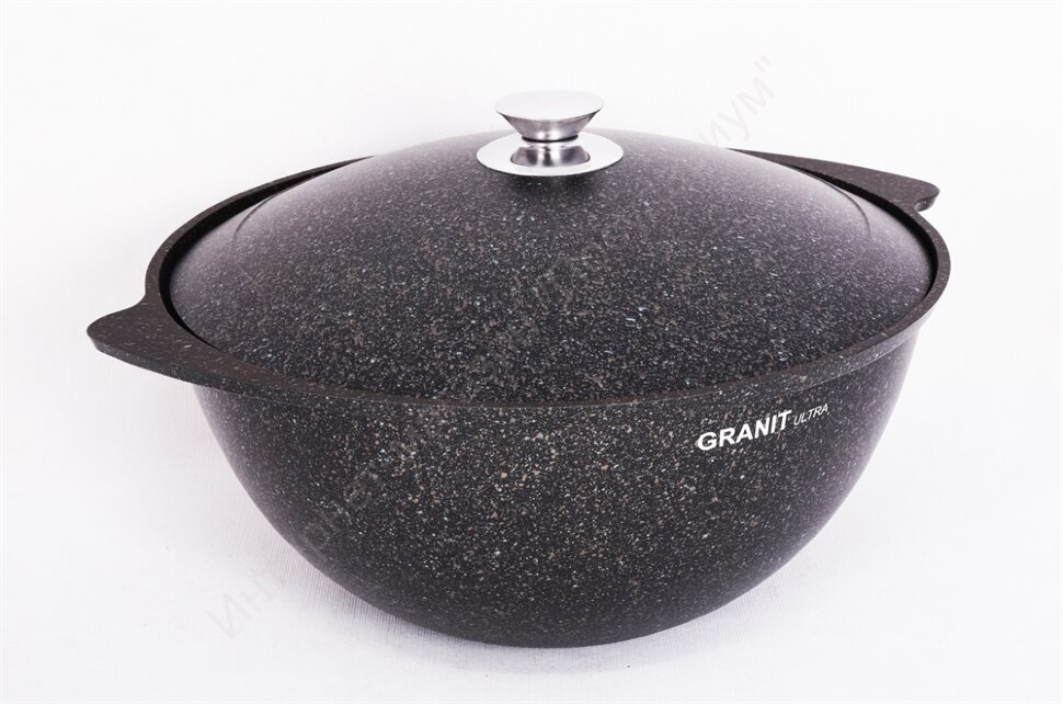 Казан для плова Kukmara "Granit Ultra" кго95а 9 л с алюминиевой крышкой (original) 
