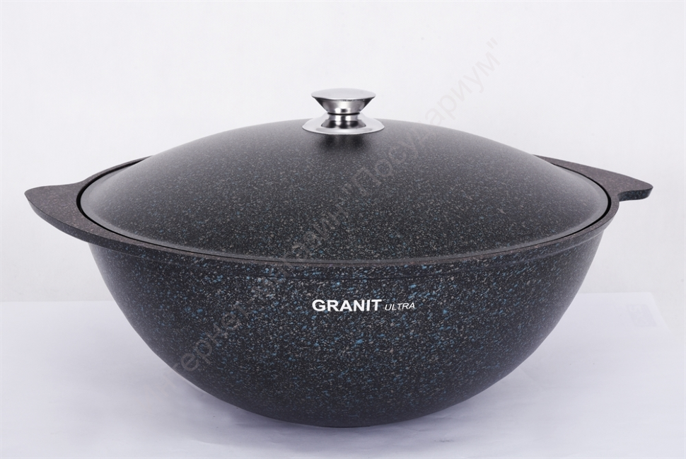Казан для плова Kukmara "Granit Ultra" кгг65а 6 л с алюминиевой крышкой (blue) 