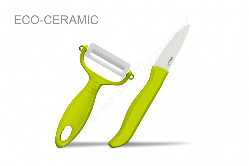 Набор Фруктовый нож и овощечистка Samura “Eco Ceramic” SKC-011GR 